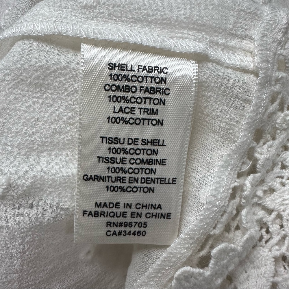 REBECCA TAYLOR CROCHET LACE EYELET PEPLUM TOP MOCK NECK COQUETTE GIRL size 4 - Picture 9 of 11